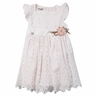 Βρεφικό φόρεμα Εβίτα για κορίτσια Perla άσπρο