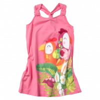 Παιδικό φόρεμα Mayoral tropical parrots ροζ