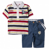 Παιδική μπλούζα New College για αγόρια Colorful Stripes Άσπρο καλοκαιρινές μοντέρνες ποιοτικές μπλούζες online | Παιδική βερμούδα New College για αγόρια Summer Color μπλε αγορίστικες βερμούδες καλοκαιρινές για αγόρια ετών μοντέρνα online 