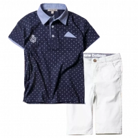 Παιδική μπλούζα New College για αγόρια Rhombus Μπλε καλοκαιρινές μοντέρνες ποιοτικές μπλούζες online | Παιδική βερμούδα New College για αγόρια Whity Άσπρο αγορίστικες μοντένρες καλοκαιρινές 