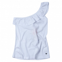 Παιδική μπλούζα Losan για κορίτσια one side άσπρο 