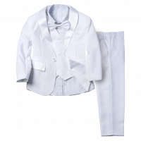 Παιδικό κοστούμι για αγόρια & παραγαμπράκια Bright άσπρο  (5 τεμ)