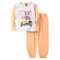 Παιδική πιτζάμα Trax για κορίτσια Carte πορτοκαλί 