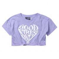 Παιδική μπλούζα Losan για κορίτσια good vibes μωβ 