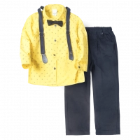 Παιδικό σετ με πουκάμισο για αγόρια Lipo κίτρινο
