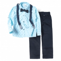 Παιδικό σετ με πουκάμισο για αγόρια Lipo γαλάζιο