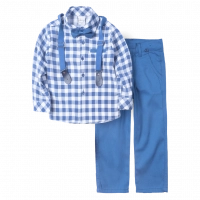 Παιδικό σετ με πουκάμισο για αγόρια Kart μπλε 5-8