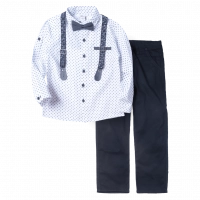 Παιδικό σετ με πουκάμισο για αγόρια Belo άσπρο 5-8