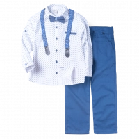 Παιδικό σετ με πουκάμισο για αγόρια Blesse μπλε 5-8