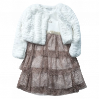 Παιδικό φόρεμα Εβίτα για κορίτσια Chic άσπρο