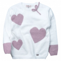 Παιδική μπλούζα ΕΒΙΤΑ για κορίτσια Hearts άσπρο