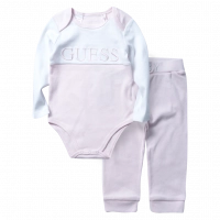 Βρεφικό σετ φόρμας GUESS για αγόρια Baby Icon ροζ