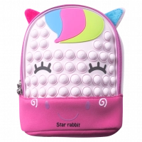 Παιδική τσάντα πλάτης για κορίτσια Star rabbit ροζ βόλτα καθημερινή pop it μοντέρνα πλάτης ετών online (1)