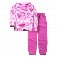 Παιδικό σετ φόρμας Emery για κορίτσια Hearts ροζ  
