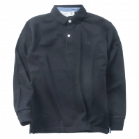 Παιδική μπλούζα polo New College για αγόρια Black Horse μαύρο