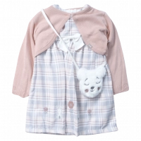 Βρεφικό φόρεμα Εβίτα για κορίτσια Rabbits σομόν