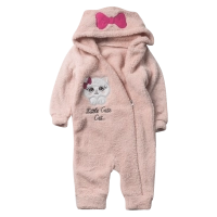 Βρεφικό φορμάκι εξόδου Online για κορίτσια  Little cutie πούδρας  ζεστό γούνινο χειμωνιάτικο μηνών online (3)