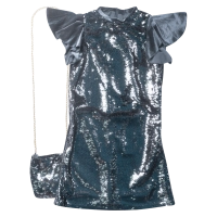 Παιδικό φόρεμα ΕΒΙΤΑ για κορίτσια Loub ανθρακί