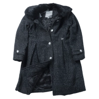 Παιδικό παλτό γούνα Εβίτα για κορίτσια sheepy μαύρο 