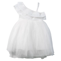 Παιδικό αμπιγέ φόρεμα για κορίτσια SnowWhiteGirl άσπρο
