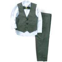 Παιδικό κοστούμι με γιλέκο για αγόρια EmpluOn χακί