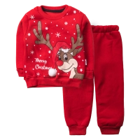 Παιδικό χριστουγεννιάτικο σετ Oh Deer κόκκινο γιορτές καθημερινό χειμωνιάτικο ζεστό ελαφάκι ετών online (1)