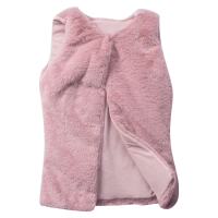 Παιδικό αμάνικο γουνάκι για κορίτσια Cloudy ροζ 