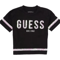 Παιδική μπλούζα Guess για κορίτσια Tristies μαύρο 