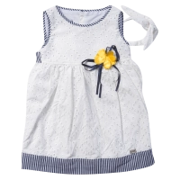 Βρεφικό φόρεμα Εβίτα για κορίτσια Alice άσπρο ριγέ δαντέλα ετών casual online (1)