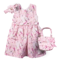 Βρεφικό φόρεμα Εβίτα για κορίτσια  flower busion ροζ 