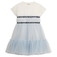 Παιδικό φόρεμα Guess για κορίτσια SkyViewBaby γαλάζιο 