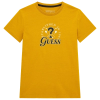 Παιδική μπλούζα Guess για αγόρια Batminton μουσταρδί 