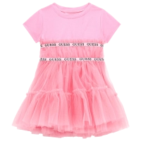 Παιδικό φόρεμα Guess για κορίτσια SkyPink ροζ