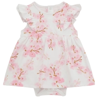 Βρεφικό φόρεμα Guess για κορίτσια WhiteFlowers ροζ 
