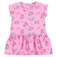 Βρεφικό φόρεμα Losan για κορίτσια  unicorn paradise ροζ 
