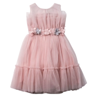 Παιδικό φόρεμα αμπιγέ για κορίτσια Carmen ροζ 