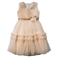 Παιδικό φόρεμα αμπιγέ για κορίτσια Minor μπεζ