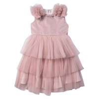 Παιδικό φόρεμα αμπιγέ για κορίτσια Dulce ροζ 