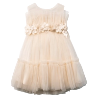 Βρεφικό φόρεμα αμπιγέ για κορίτσια Helena μπεζ 