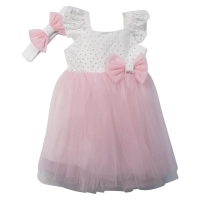 Βρεφικό φόρεμα Εβίτα για κορίτσια Stacy ροζ