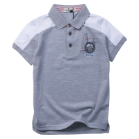 Παιδική μπλούζα Polo Hashtag για αγόρια Passage γκρι πόλο καλοκαιρινό οικονομικό άνετο καλό ετών polo online (1)