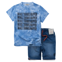 Παιδικό σετ Hashtag για αγόρια Make it μπλε οικονομικό καλοκαιρινό άνετο βότα αγορίστικο ετών Online (1)