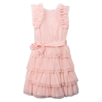 Παιδικό φόρεμα Mayoral για κορίτσια Monica σομόν casual επώνυμο γενέθλια ετών (1)