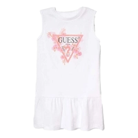 Παιδικό φόρεμα GUESS για κορίτσια Blossoms άσπρο επώνυμο καλοκαιρινό βαμβακερό καθημερινό ετών online (3)
