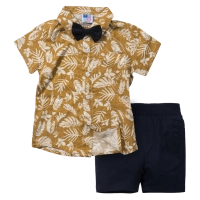 Βρεφικό σετ με πουκάμισο New College για αγόρια Florida μουσταρδί 