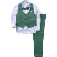 Παιδικό σετ με γιλέκο για αγόρια Mayaguez κυπαρισσί πράσινα κοστούμια για παραγαμπράκια prasina ετών
