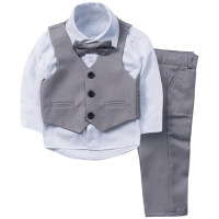 Βρεφικό κοστούμι με γιλέκο για αγόρια Calabria γκρι 