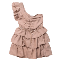 Παιδικό φόρεμα Εβίτα για κορίτσια Fresh μπεζ καλό αέρινο καλοκαιρινό βολάν ετών online (1)