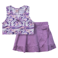 Παιδικό σετ New College για κορίτσια Thing μωβ κοριτσίστικα μακό φούστα σορτς βόλτα καλοκαιρινό μπουστάκι ετών online (1)