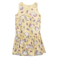 Παιδικό φόρεμα Name it για κορίτσια Unicflower κίτρινο 